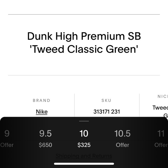NIKE DUNK HIGH PREMIUM SB HIGH WOOD DECK size 7.5